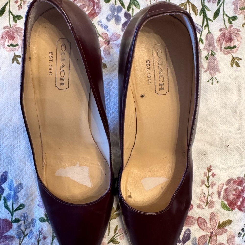 Coach Womens Shoes Leather Made in Italy Italian Gennie Heels Pumps Size 10 - Picture 8 of 13